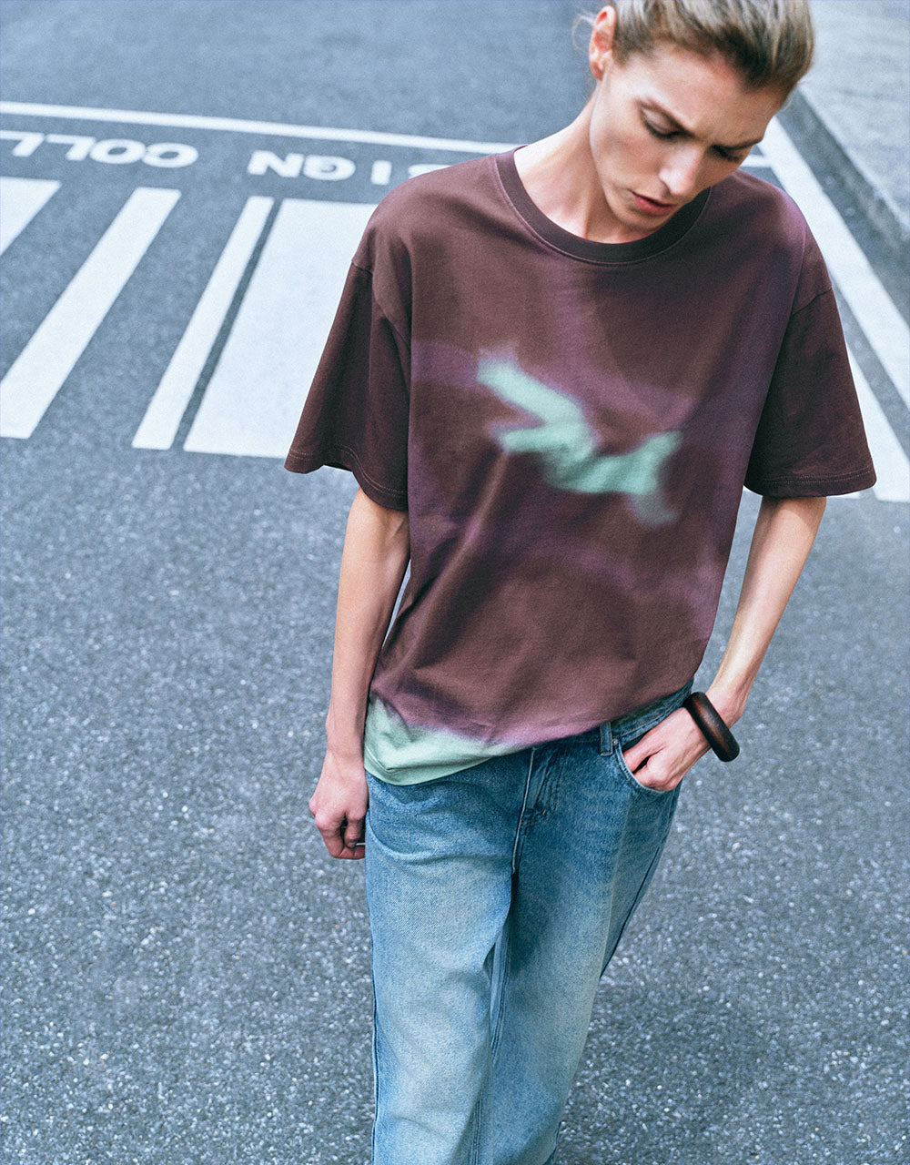 Printed Crew Neck Loose T-Shirt