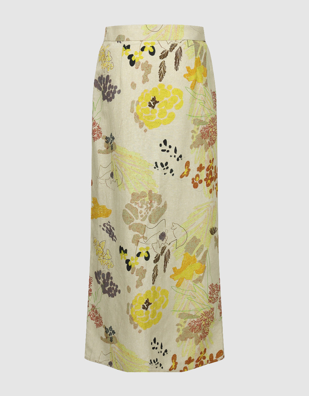 Floral Printed Straight Skirt