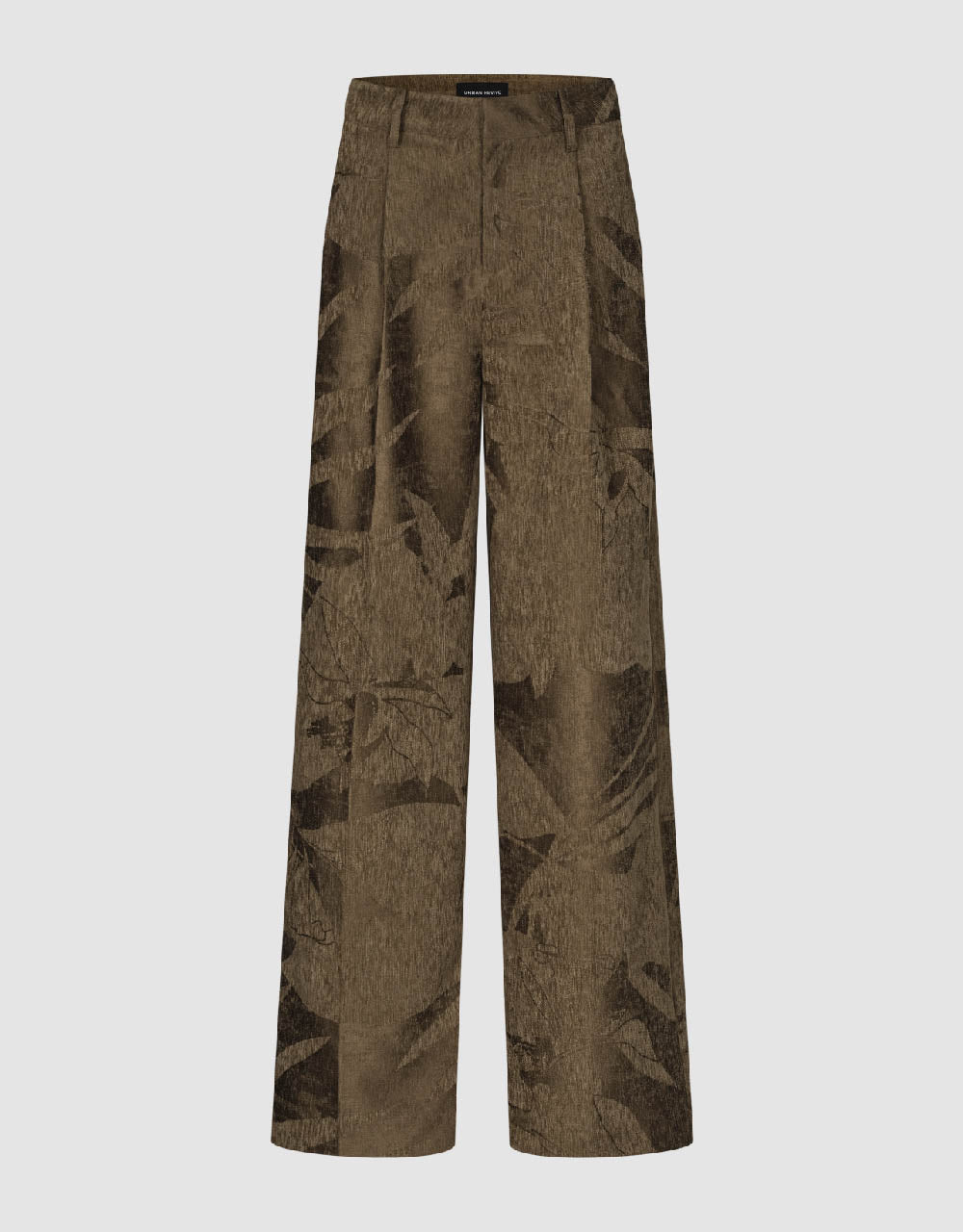 Textured Wide-Leg Pants