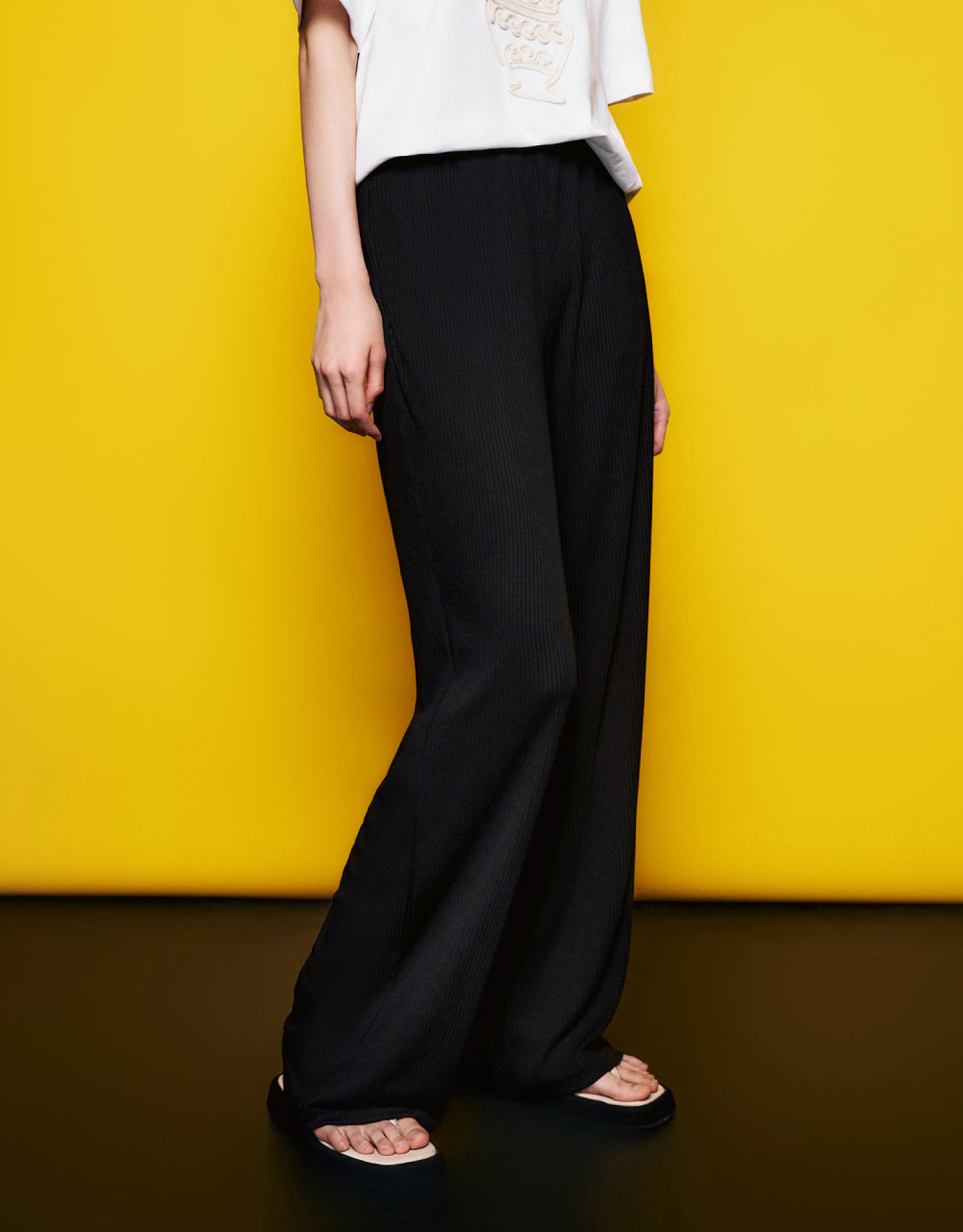 Thin Knitted Wide-Leg Pants