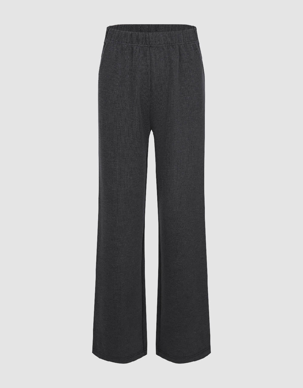 Elastic Waist Knitted Wide-Leg Pants