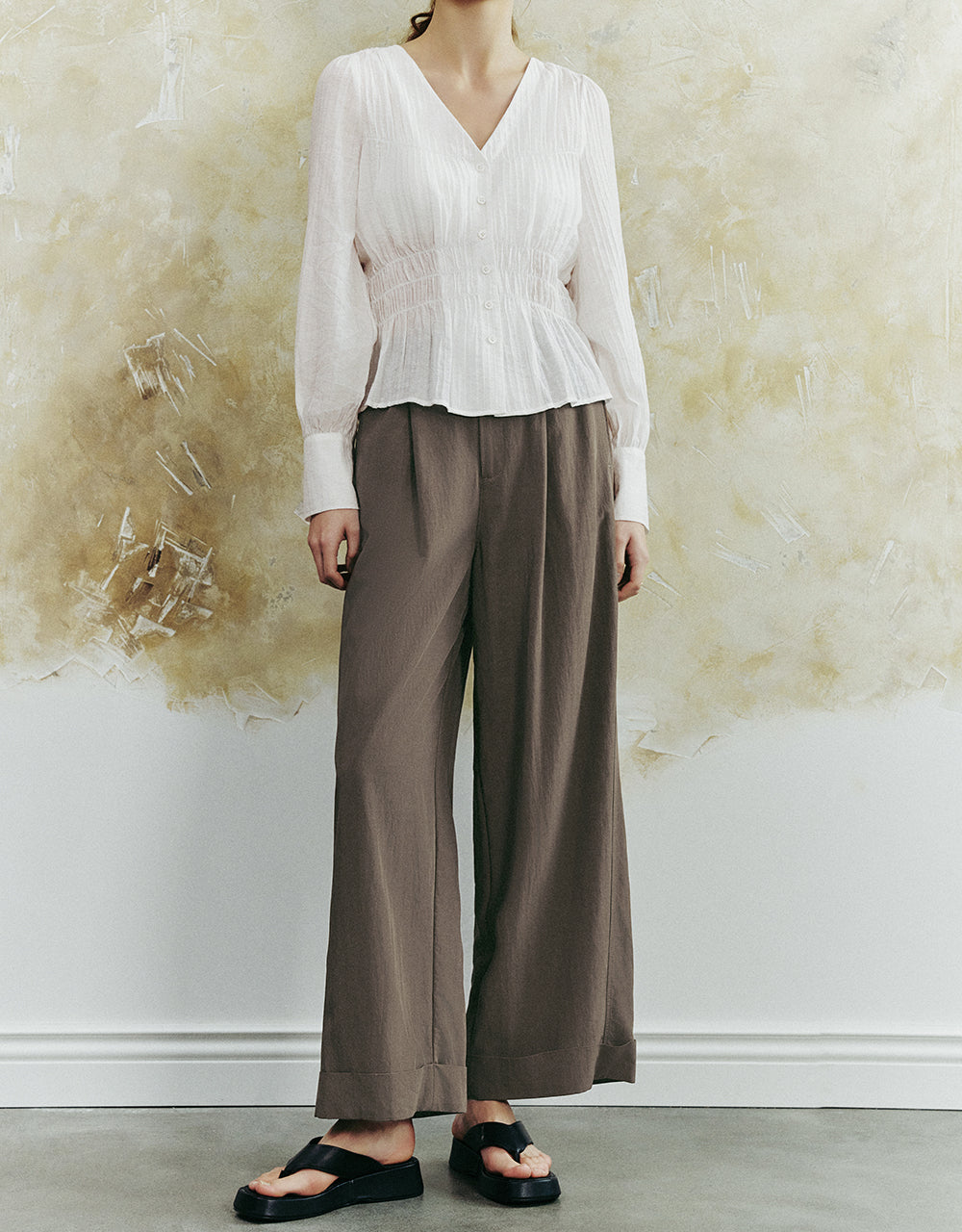 Loose Wide-Leg Pants