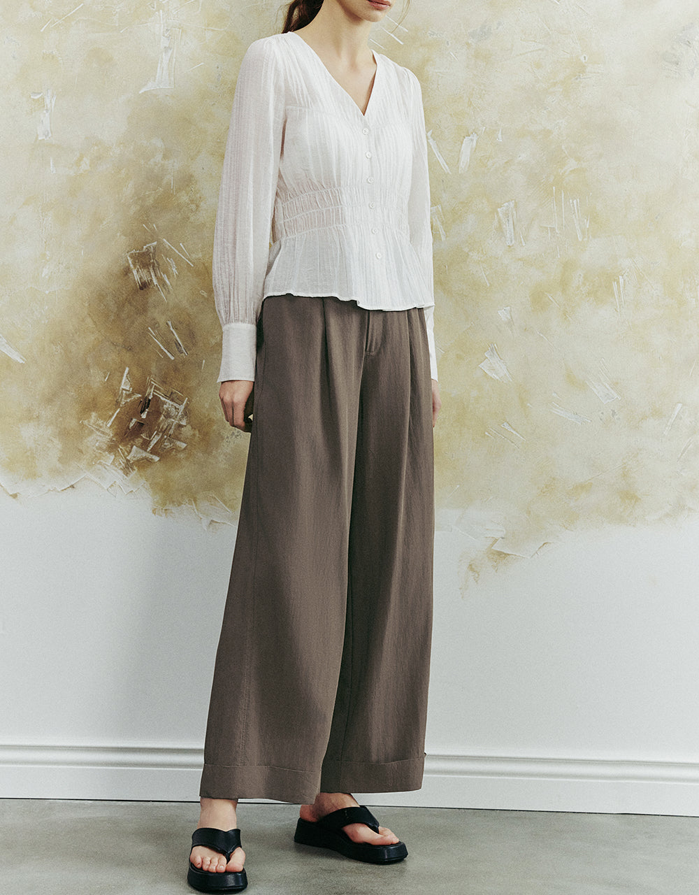 Loose Wide-Leg Pants