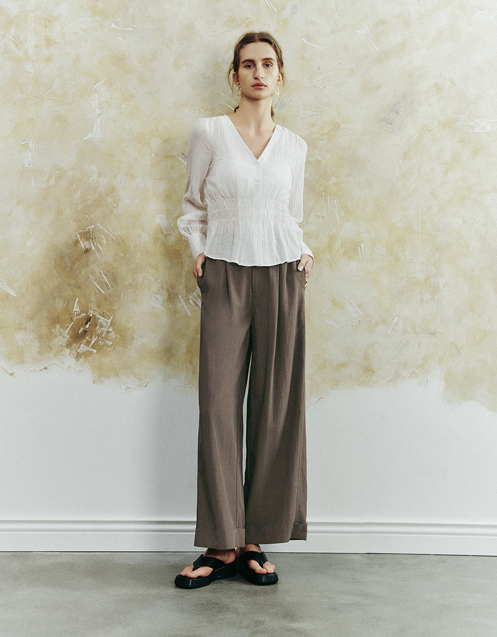 Loose Wide-Leg Pants