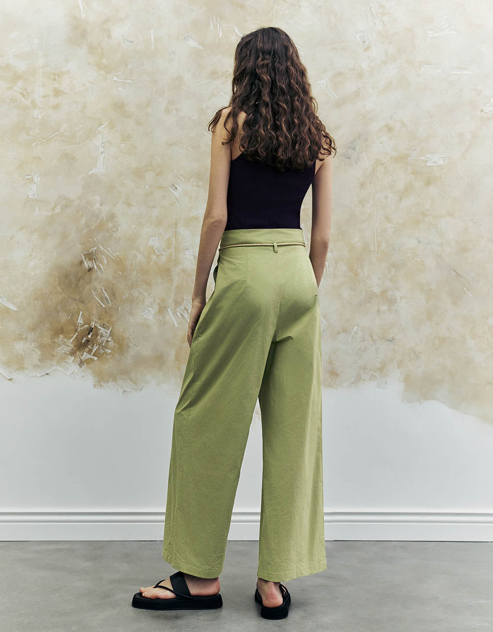 Wide-Leg Pants With Rope