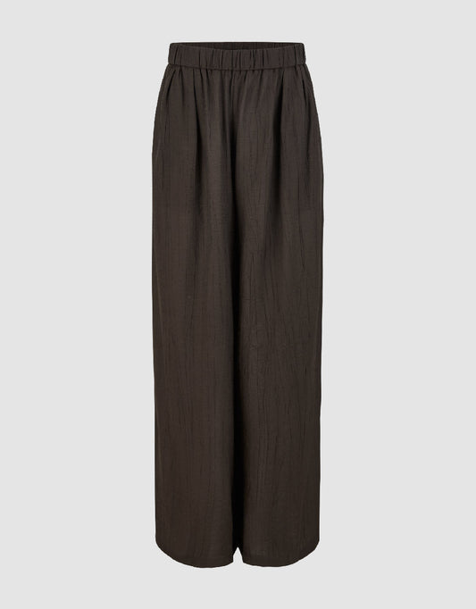 Elastic Waist Wide-Leg Pants