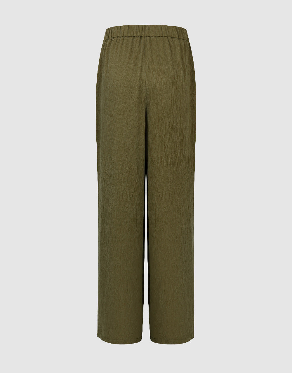 Elastic Waist Wide-Leg Pants