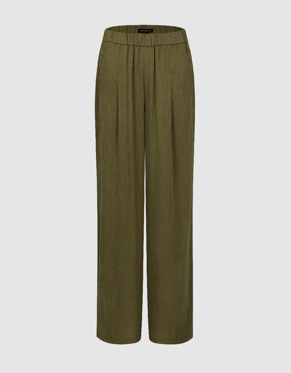 Elastic Waist Wide-Leg Pants