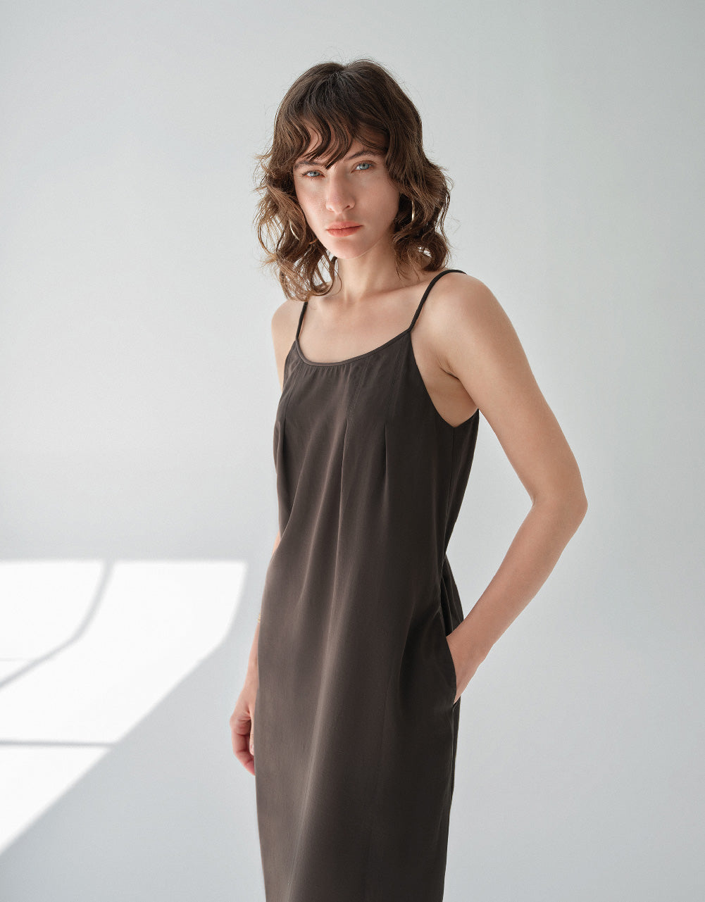 U Neck Cami A-Line Dress