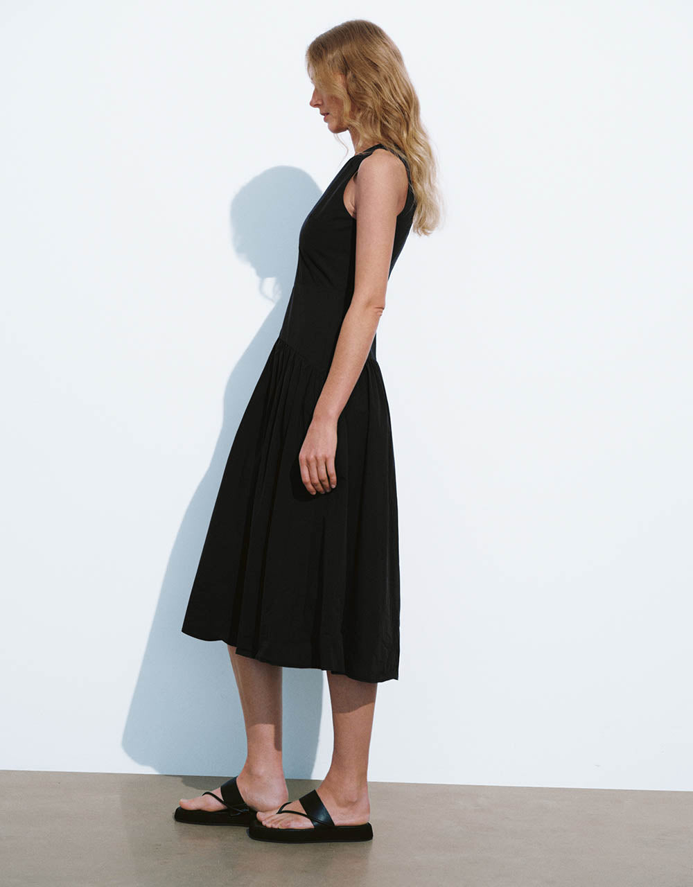 Sleeveless Crew Neck A-Line Dress