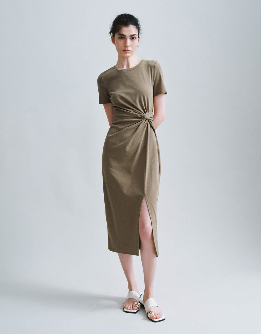 Crew Neck Straight Dress