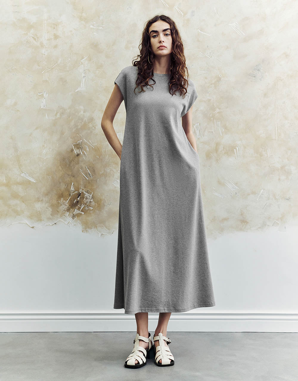 Sleeveless Crew Neck A-Line Dress