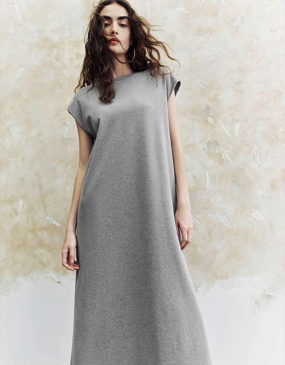 Sleeveless Crew Neck A-Line Dress