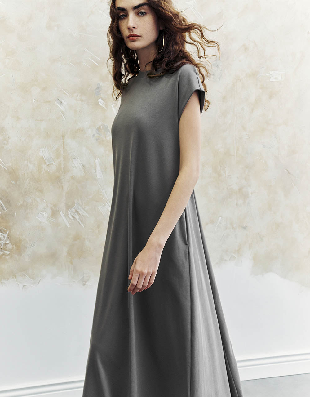 Sleeveless Crew Neck A-Line Dress