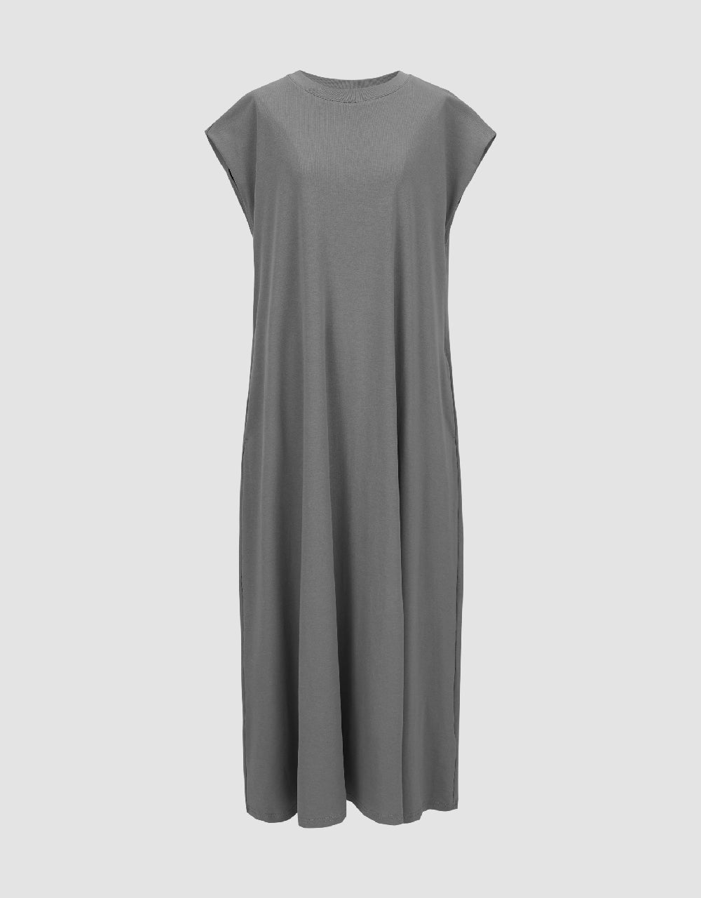 Sleeveless Crew Neck A-Line Dress