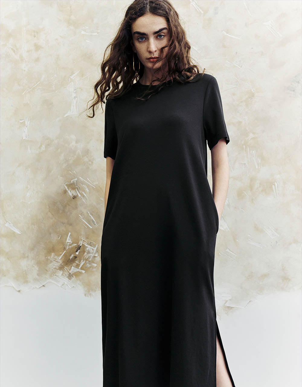 Crew Neck Straight Dress