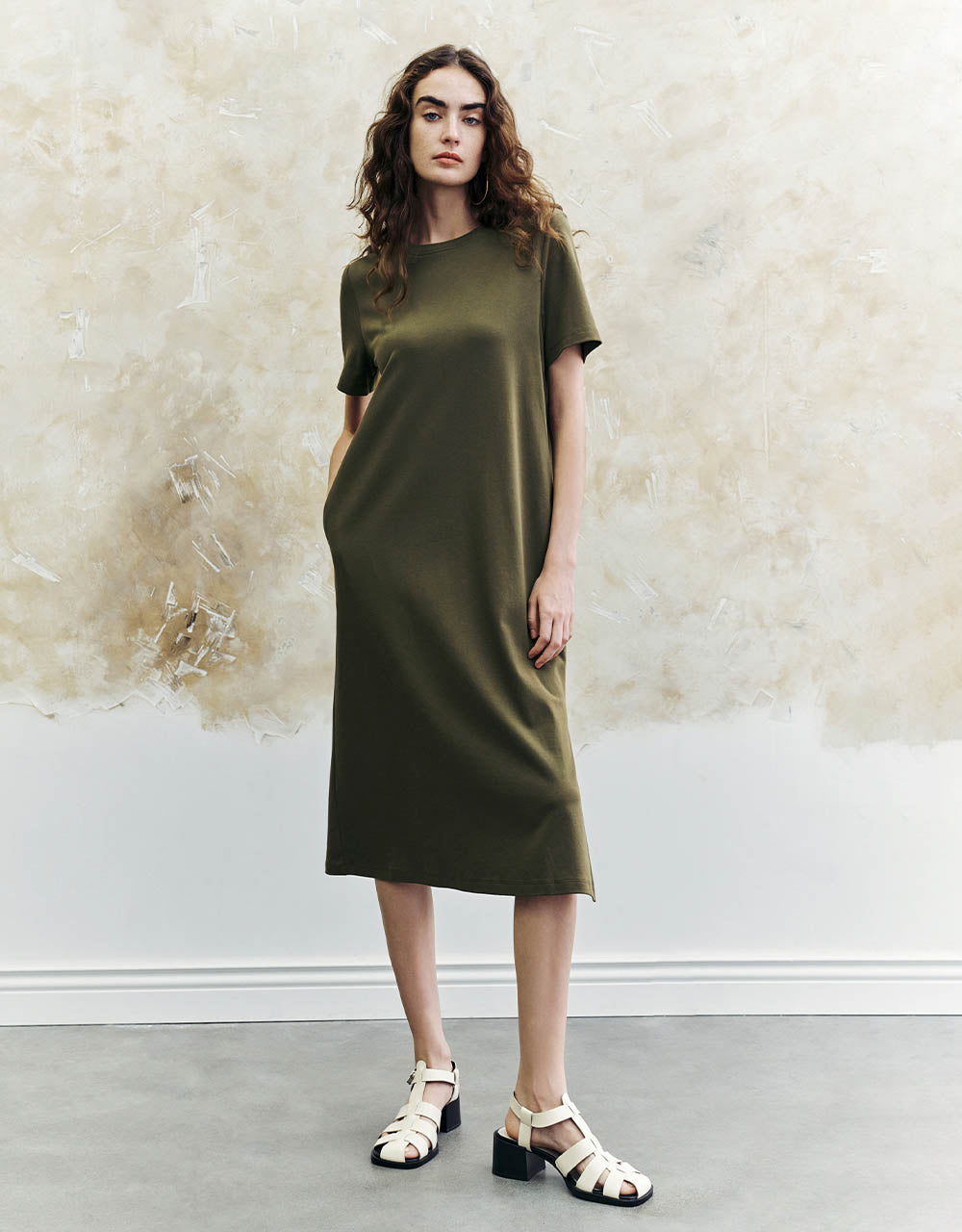 Crew Neck Straight Dress