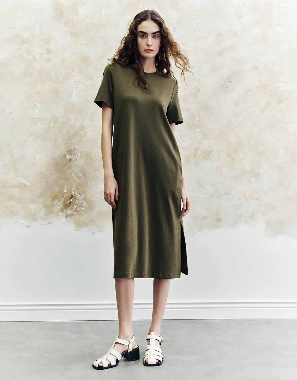 Crew Neck Straight Dress