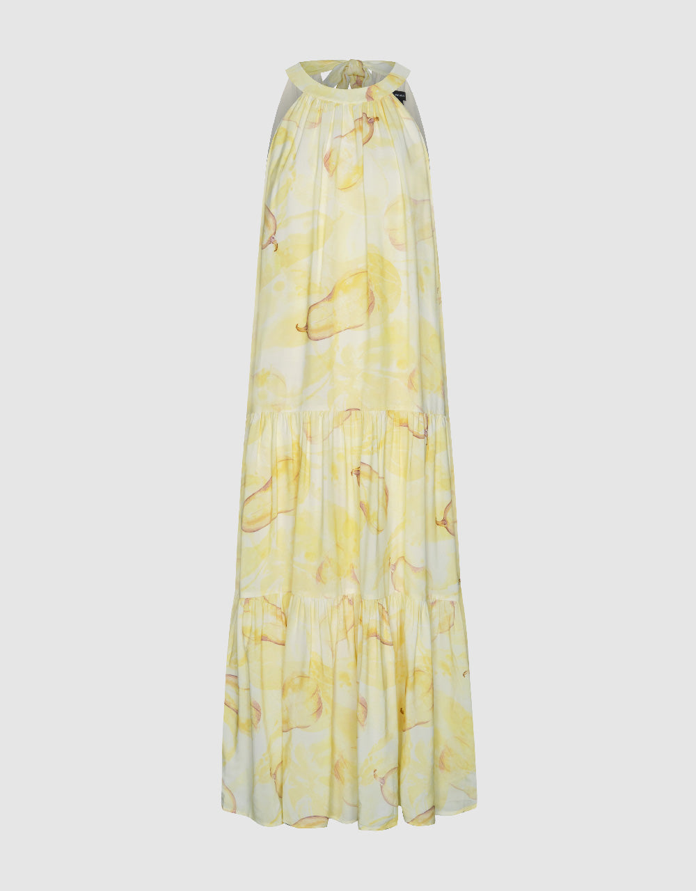 Halter Neck Sleeveless Printed Straight Dress