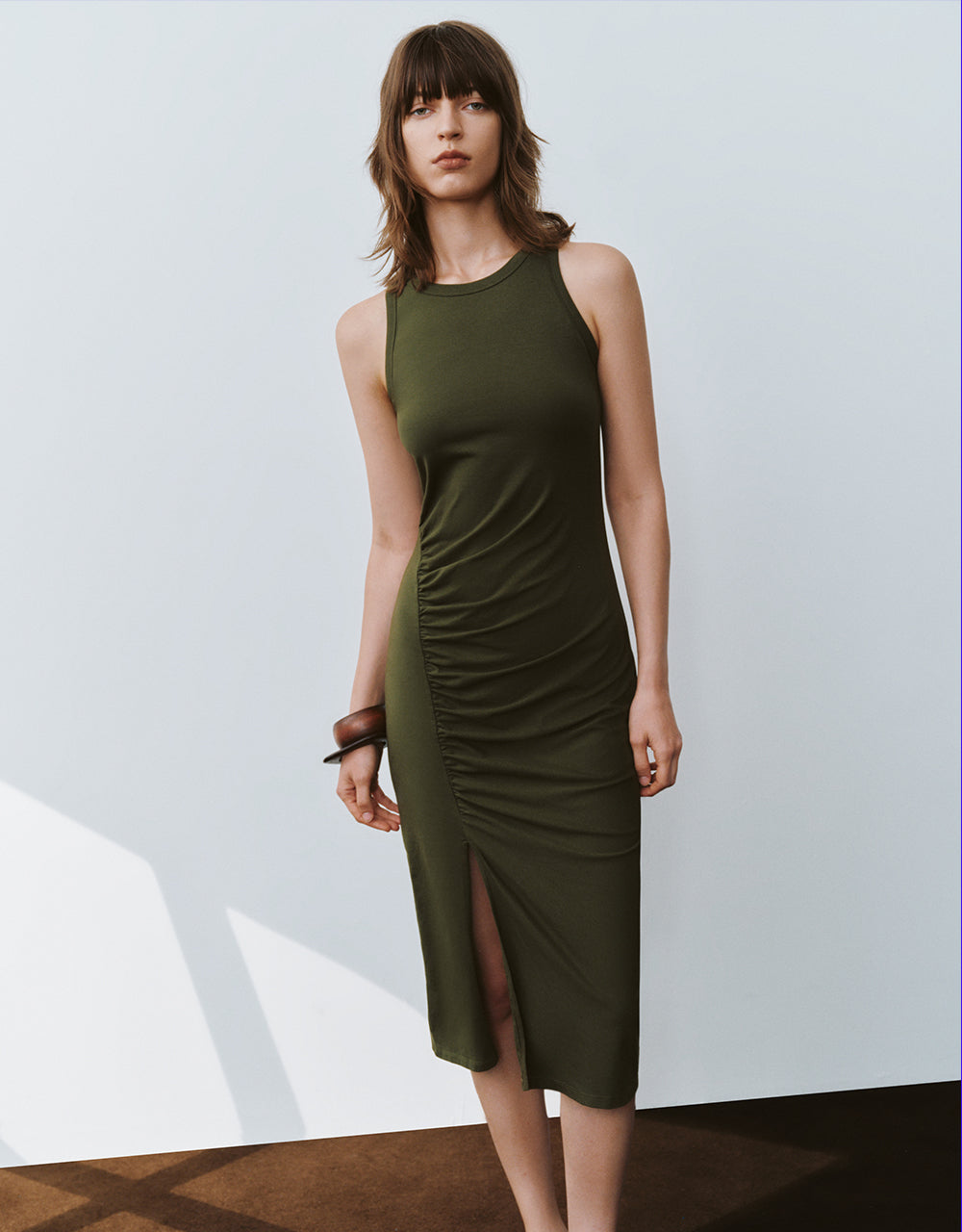 Sleeveless Crew Neck Skinny Dress