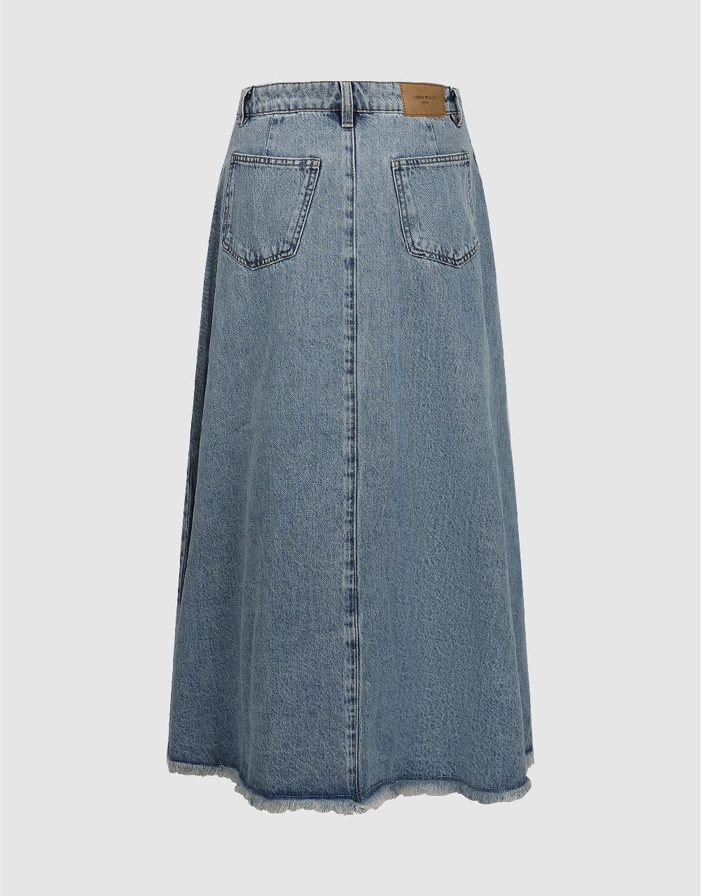 Midi A-Line Denim Skirt