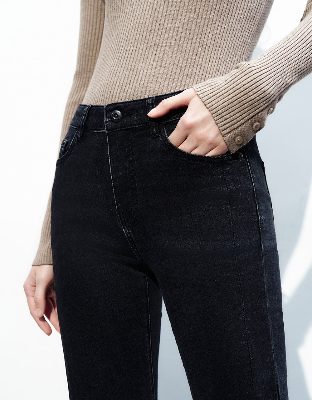 Split Hem Flare Jeans