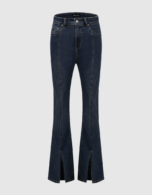 Split Hem Flare Jeans