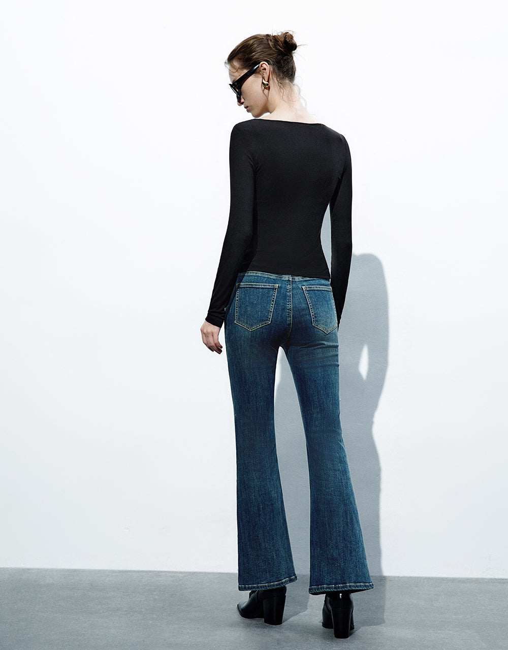 Split Hem Flare Jeans