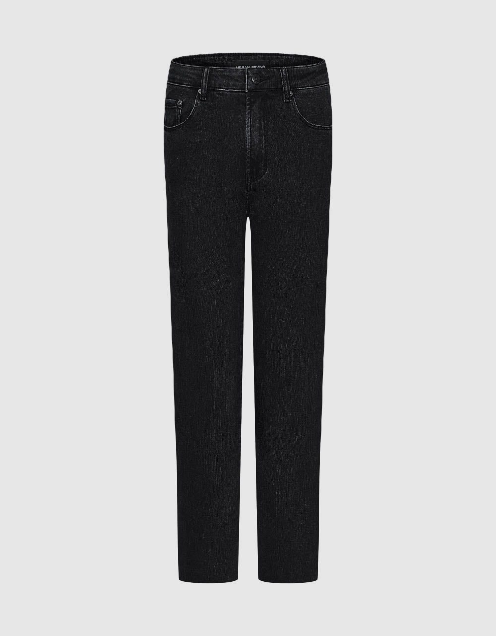 Raw Hem Straight Jeans