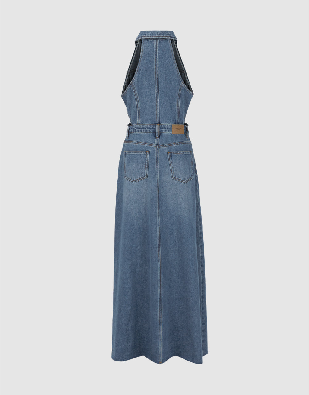 Sleeveless Cut-Out Denim Dress