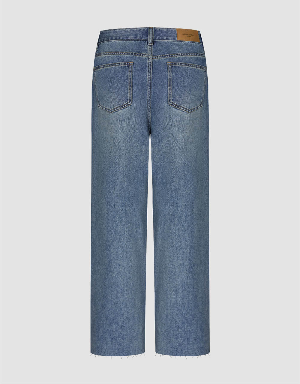 Raw Hem Straight Jeans