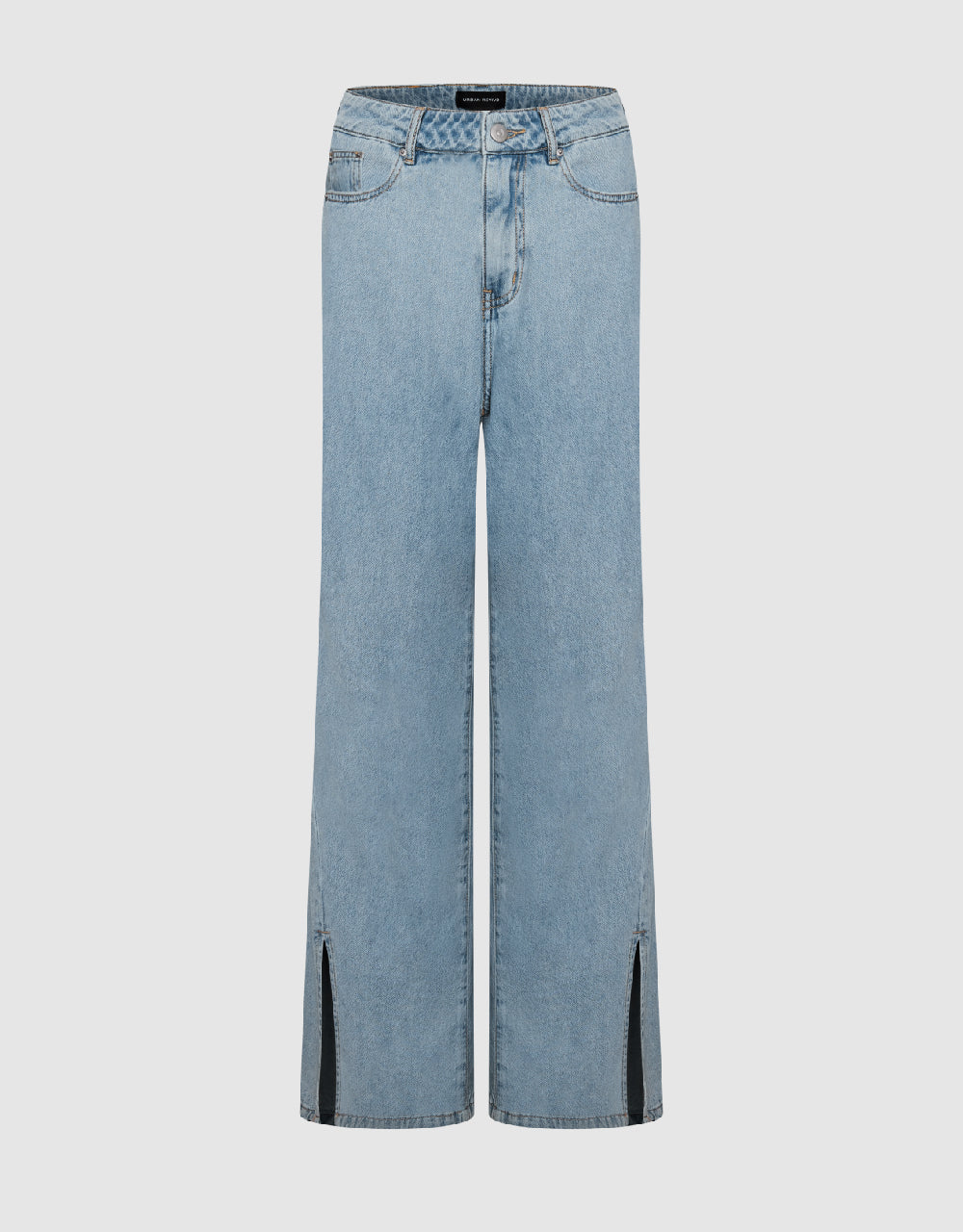 Split Hem Wide-Leg Jeans