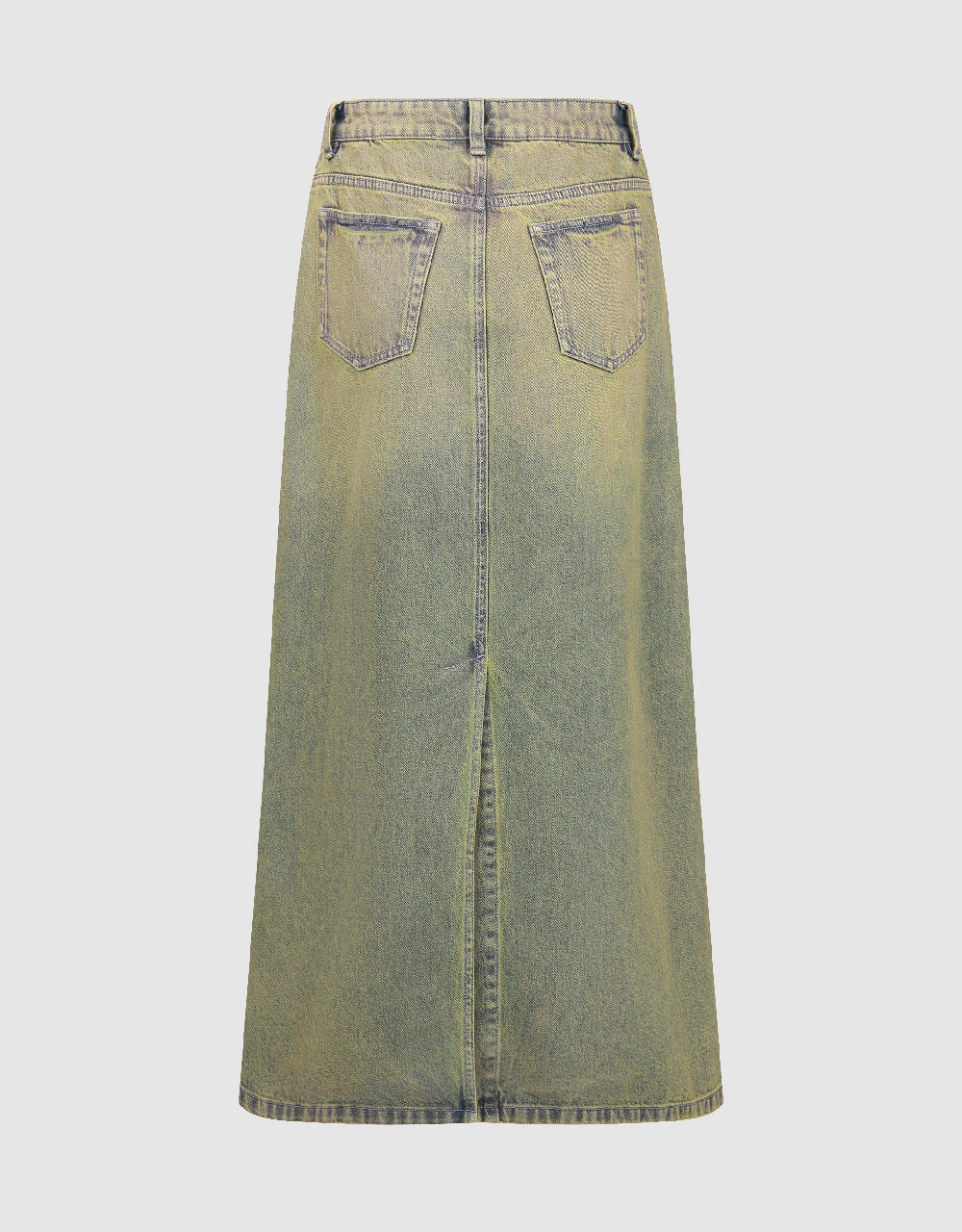 Midi A-Line Denim Skirt