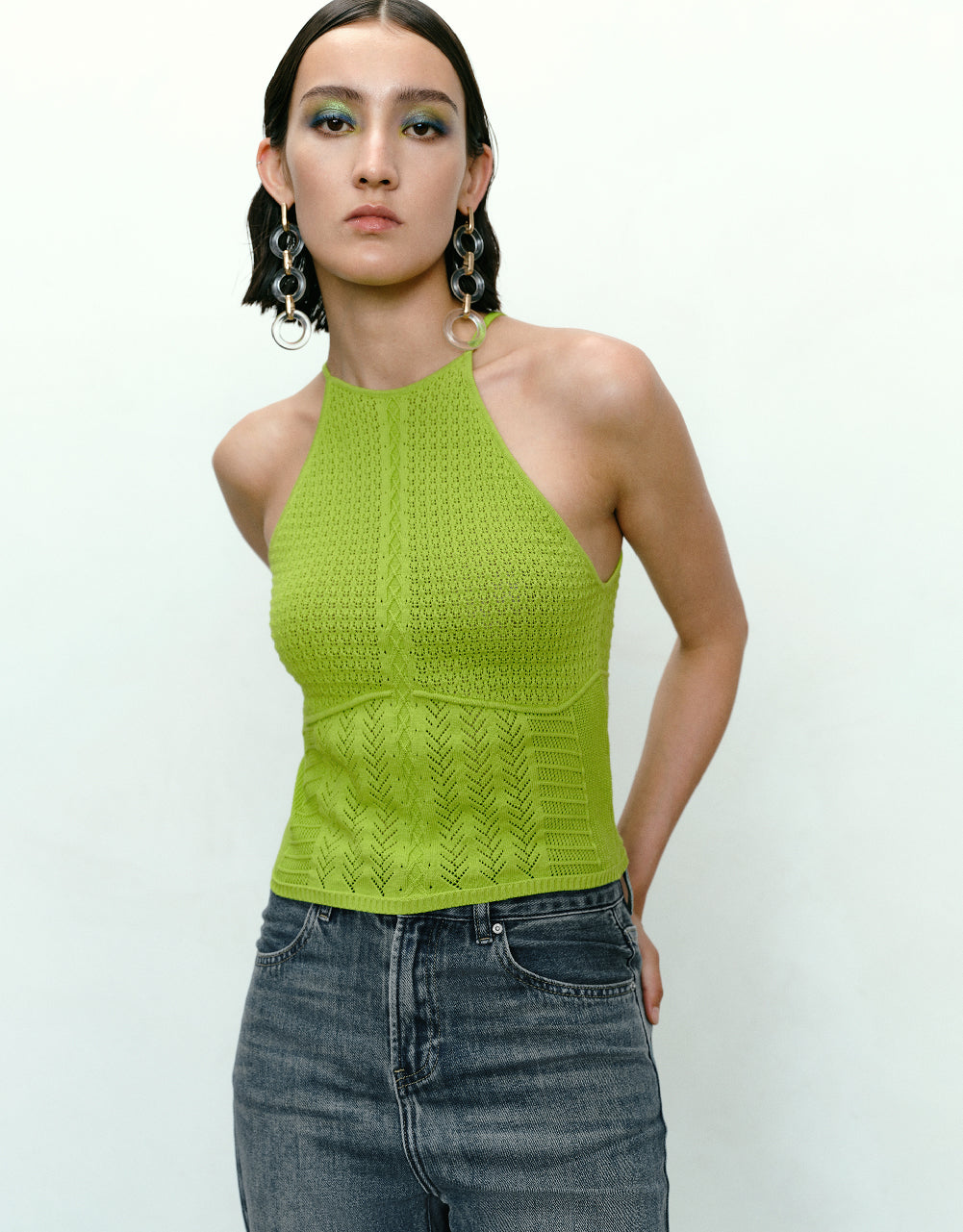 Crew Neck Knitted Tank Top