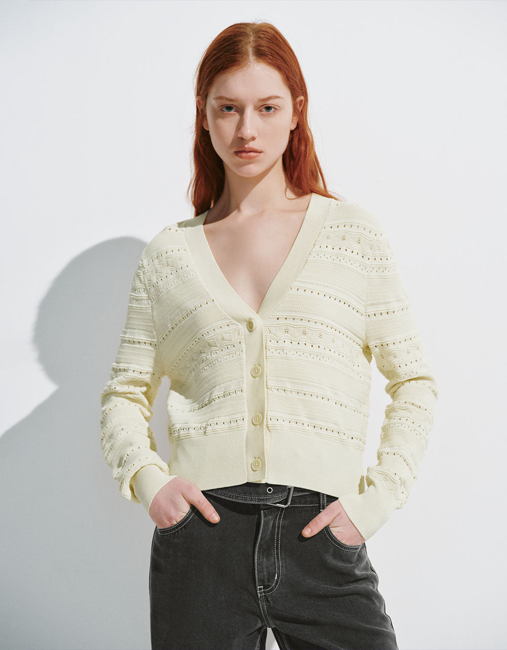 V-Neck Knitted Cardigan