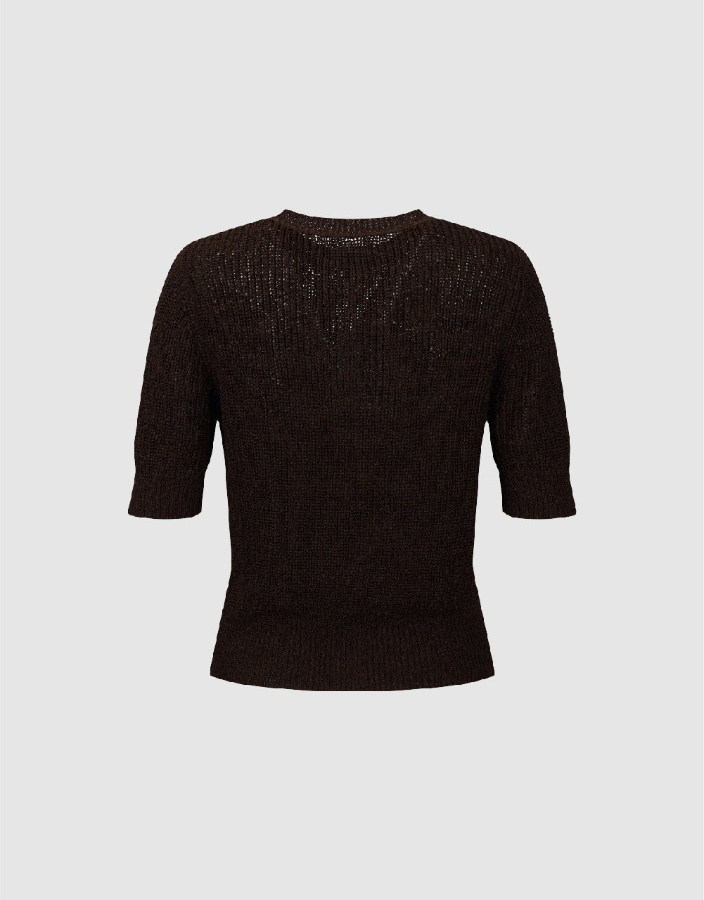 Crew Neck Straight Knitted T-Shirt