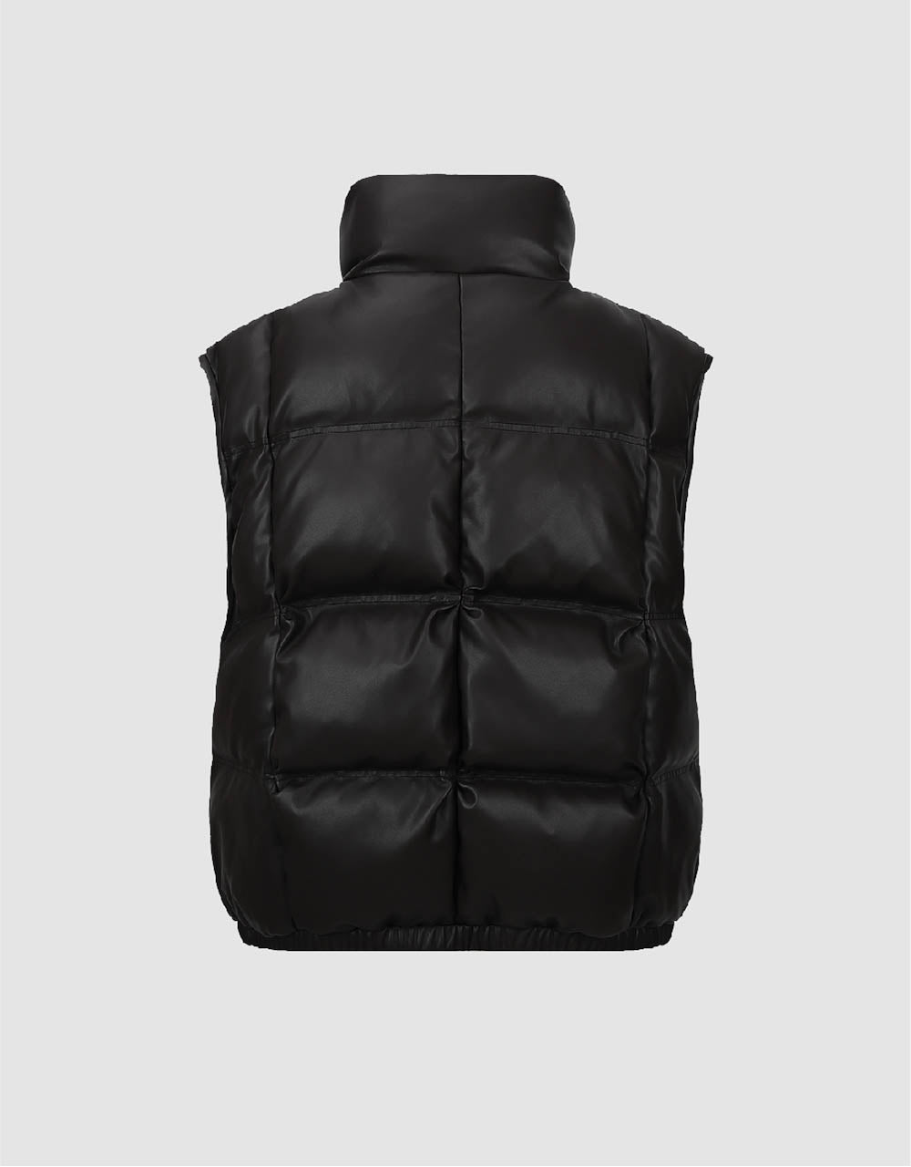 Zipper Front Stand Collar Padded Waistcoat