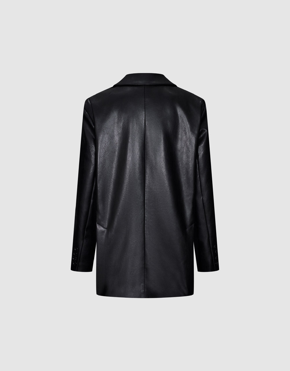 Straight Vegan Leather Jacket