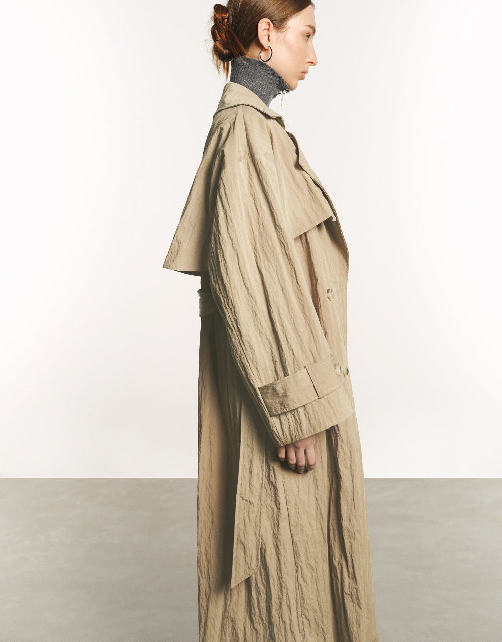 Straight Trench Coat With Belt