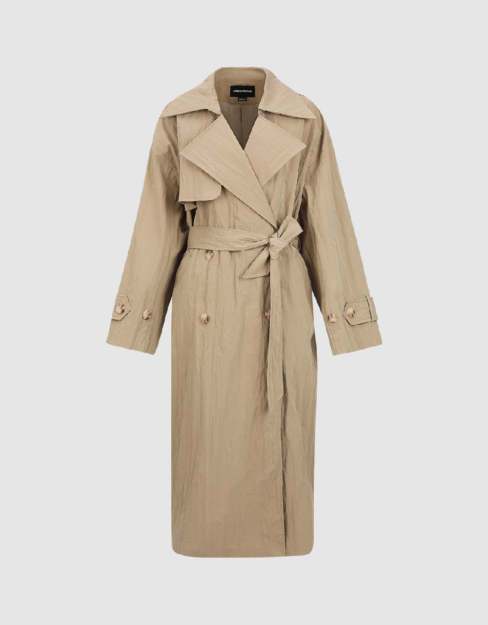 Straight Trench Coat With Belt