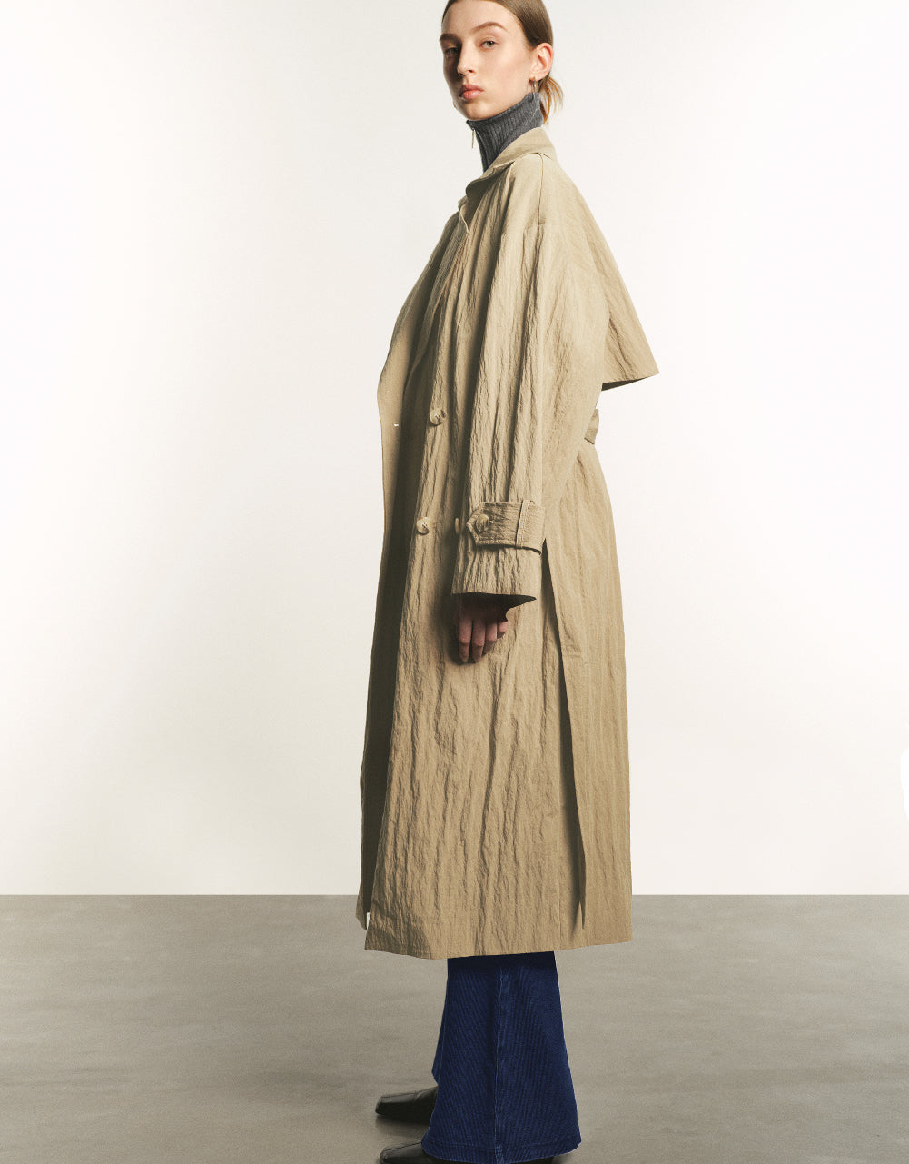 Straight Trench Coat With Belt