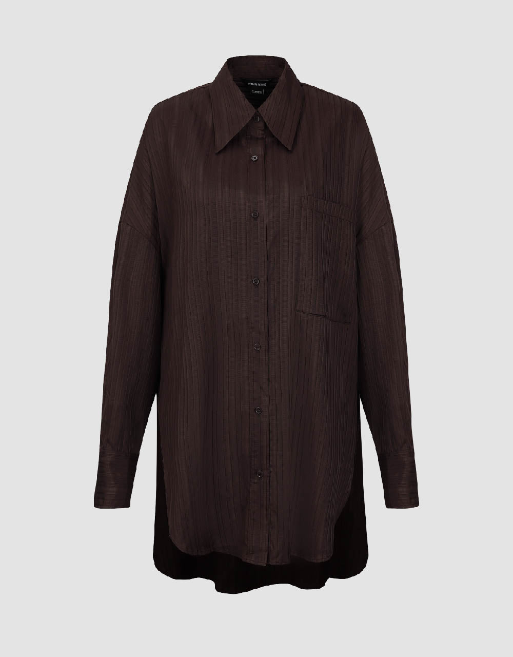 Textured Button Up Oversized Shirt