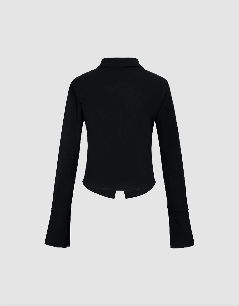 Lapel Straight Knitted Shirt