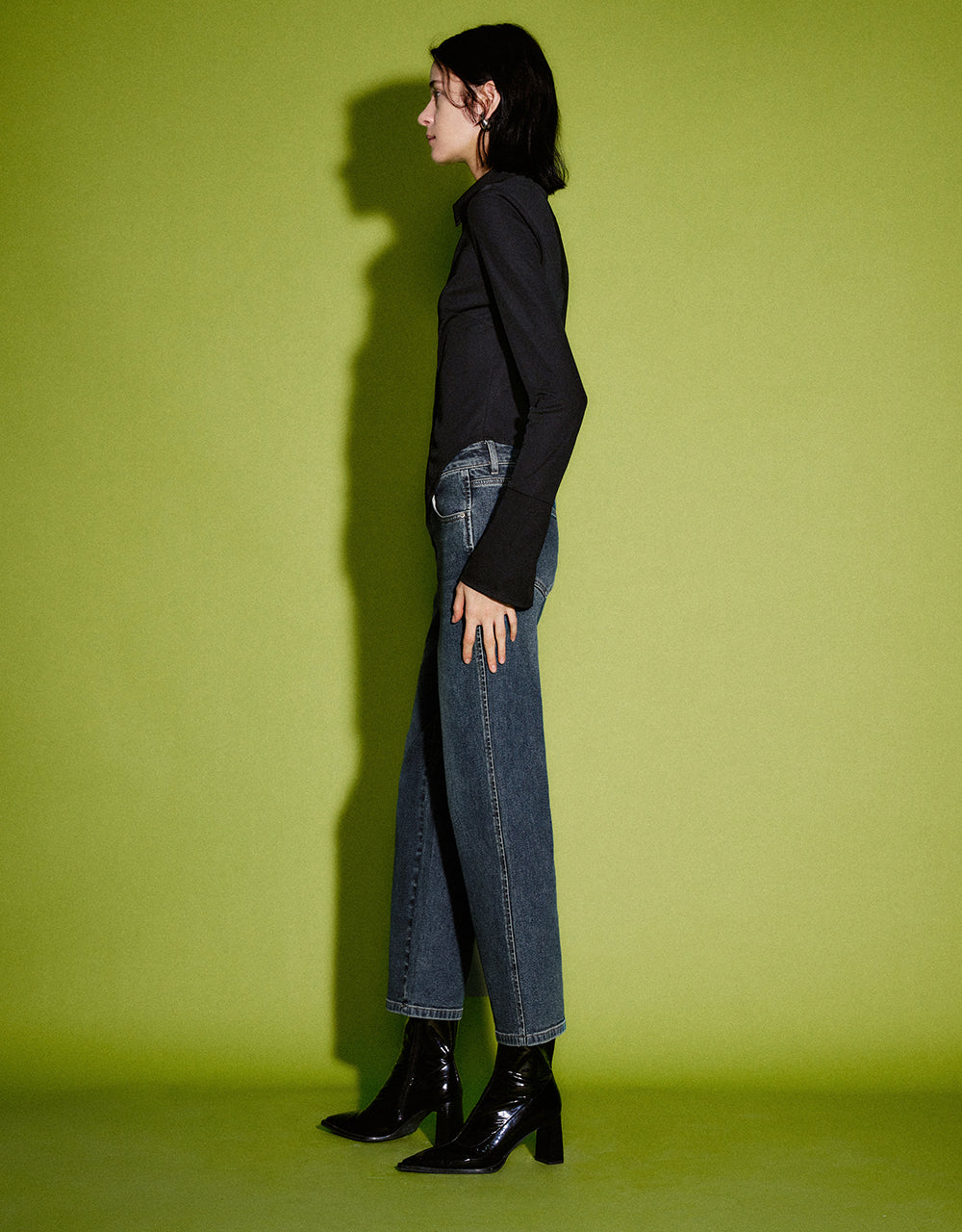 Lapel Straight Knitted Shirt