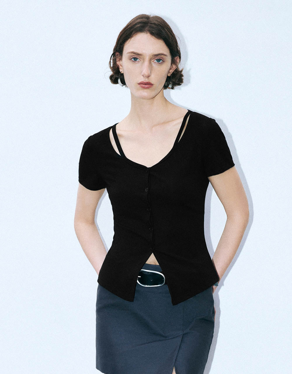 V-Neck A-Line Shirt