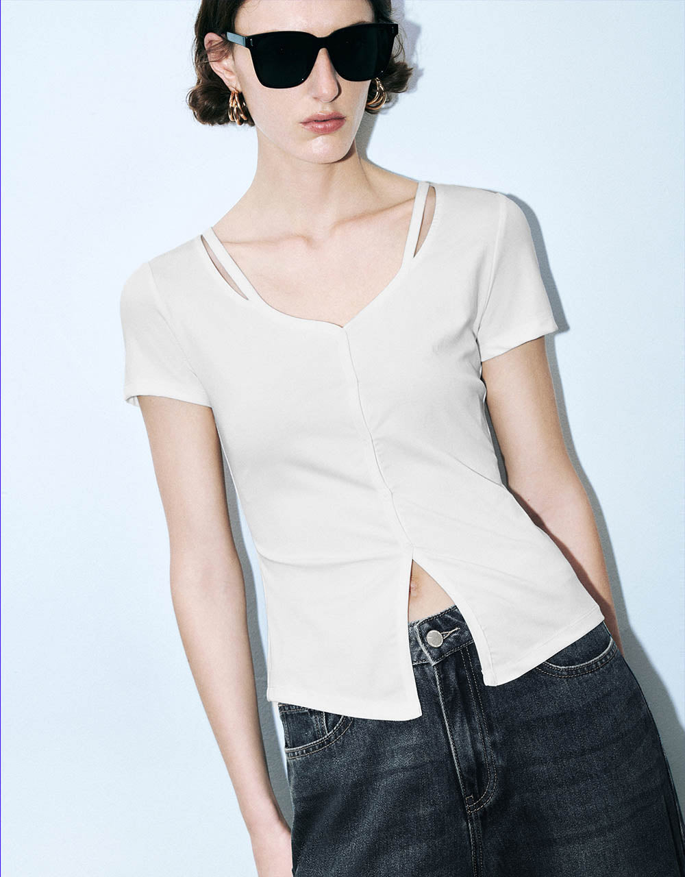 V-Neck A-Line Shirt