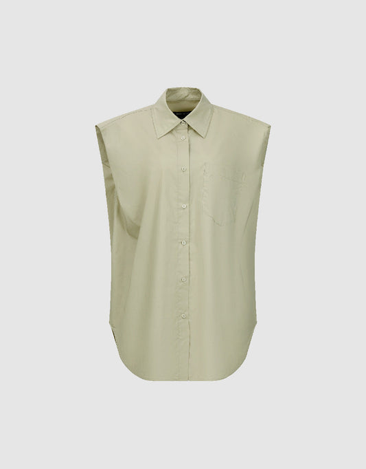 Sleeveless Straight Shirt