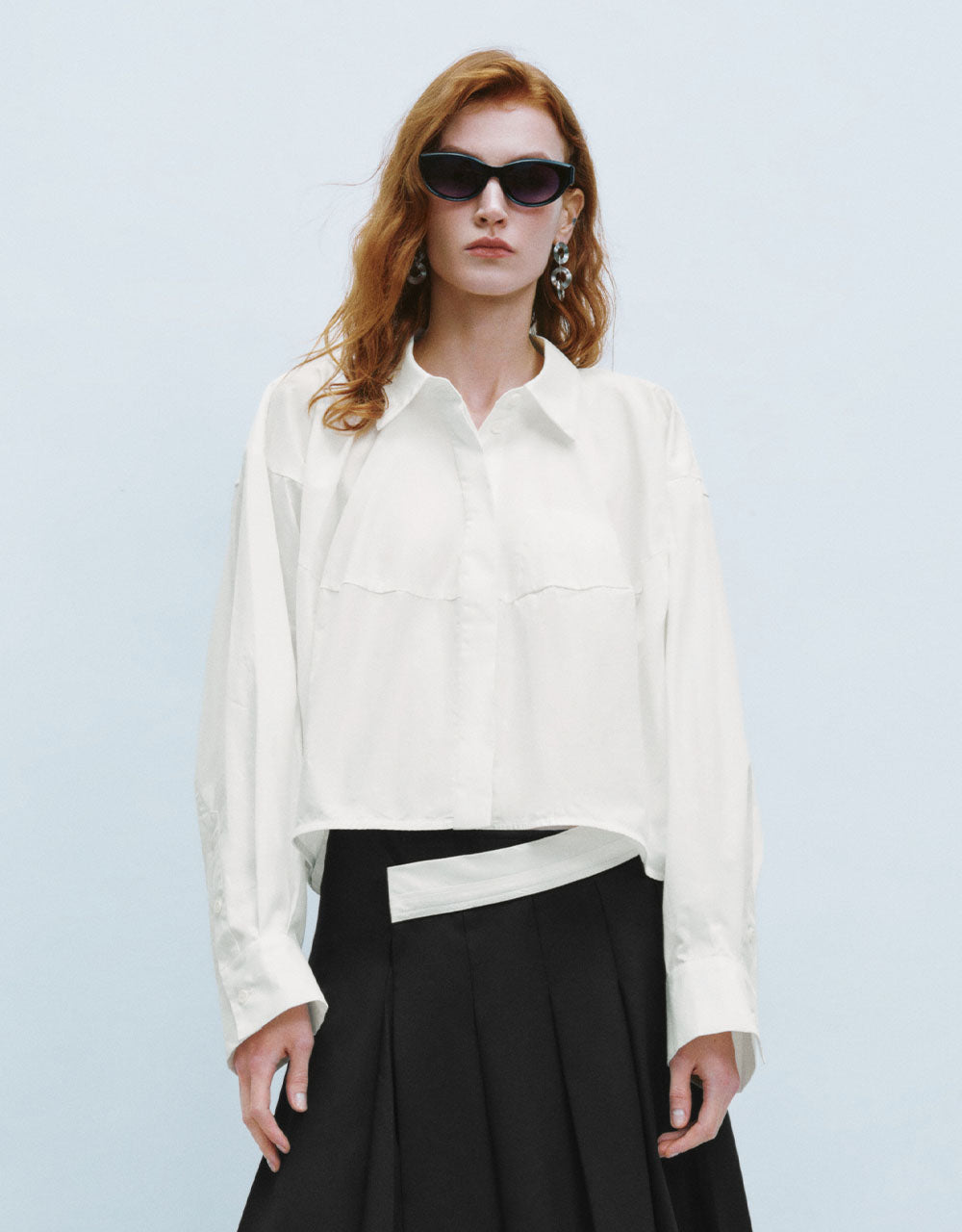 Cropped Straight Shirt