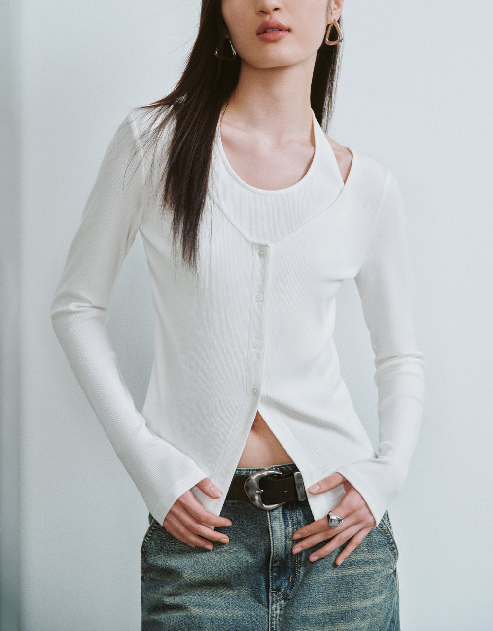 Halter Neck Skinny Blouse