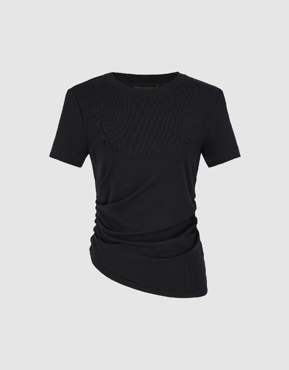 Asymmetric Ruched T-Shirt